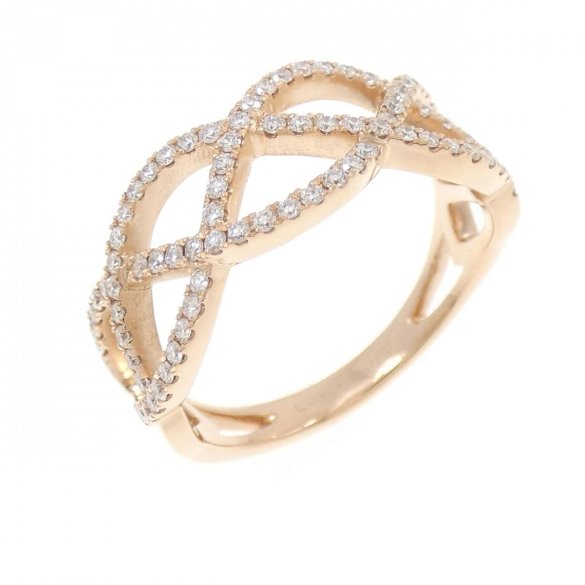 750PG ダイヤモンド リング 0.40CT【中古】