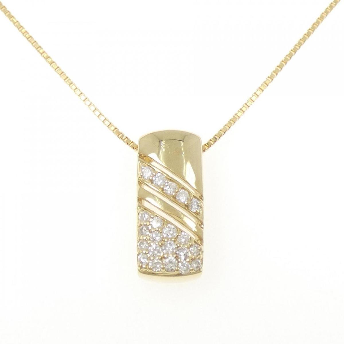 K18YG ダイヤモンド ネックレス 0.25CT【中古】
