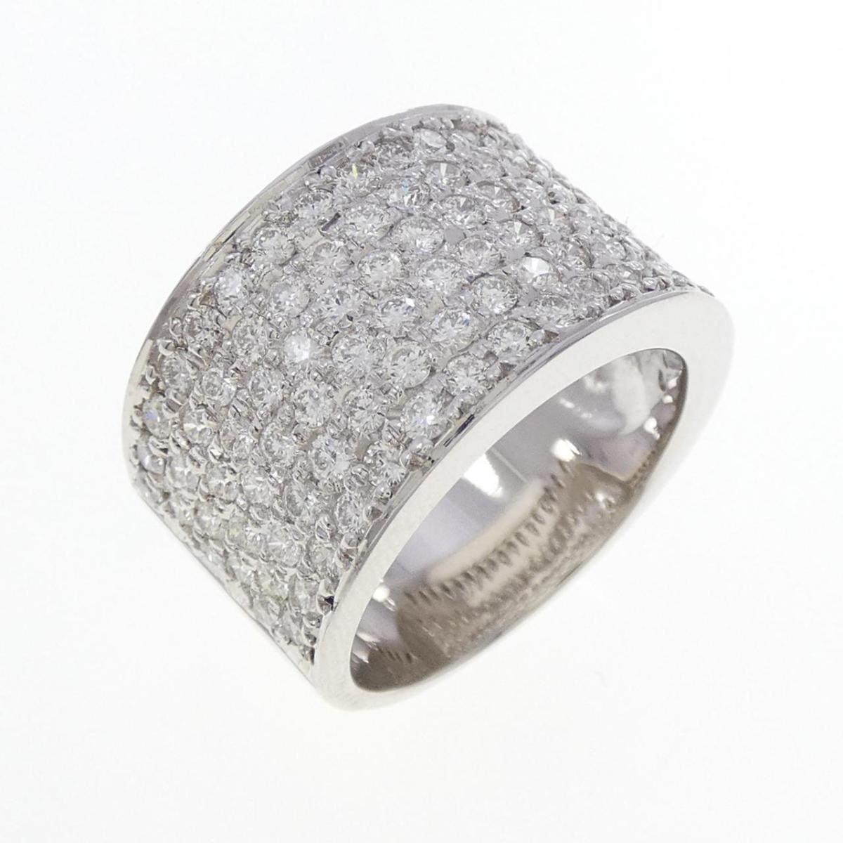 K18WG パヴェ ダイヤモンド リング 1.75CT【中古】