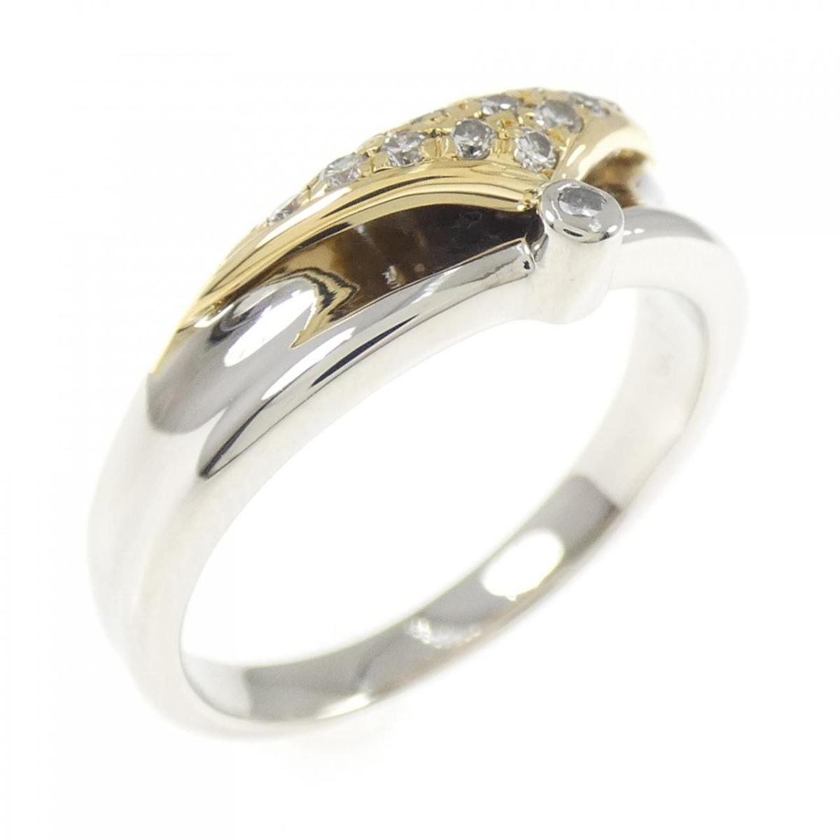 PT900/K18YG ダイヤモンド リング 0.17CT【中古】