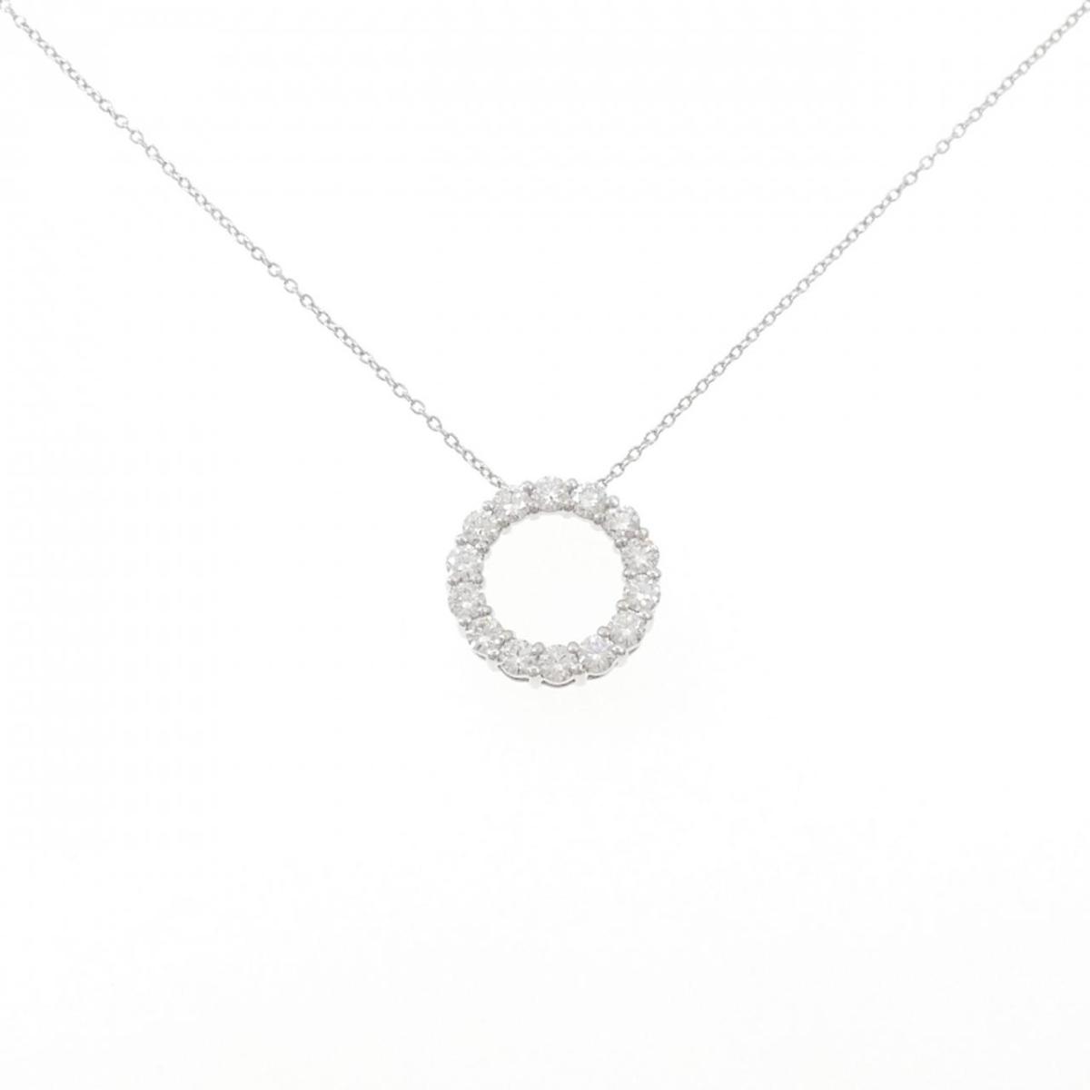 PT900/PT850 ダイヤモンド ネックレス 1.00CT【中古】