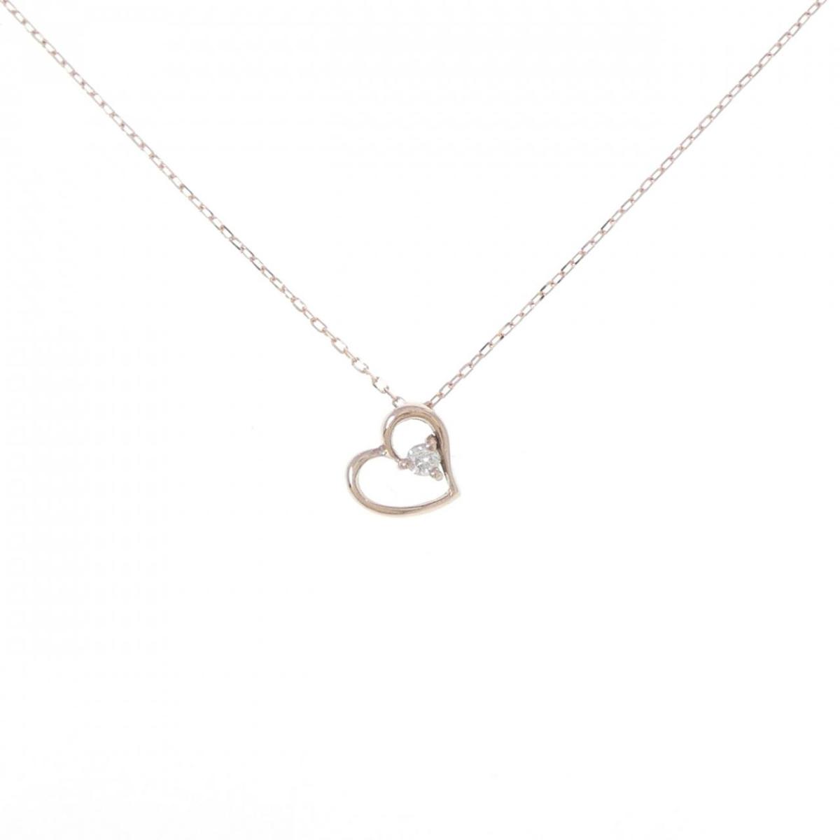 K10PG ハート ダイヤモンド ネックレス 0.03CT【中古】|KOMEHYO ONLINESTORE 店