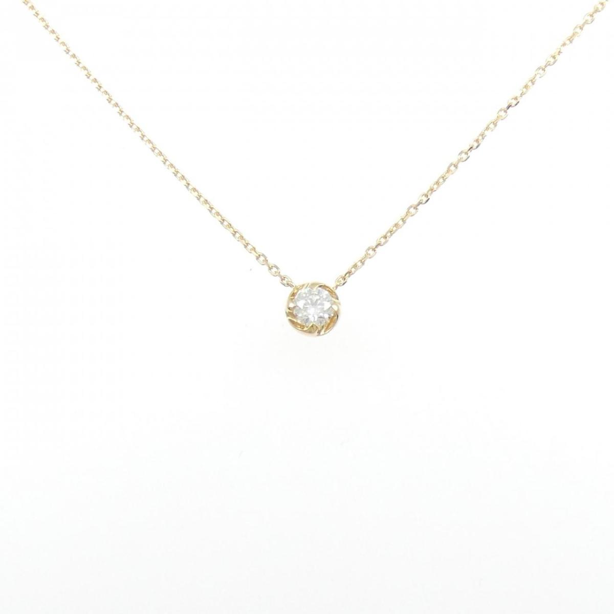 K18YG ダイヤモンド ネックレス 0.31CT F SI1 3EXT【中古】