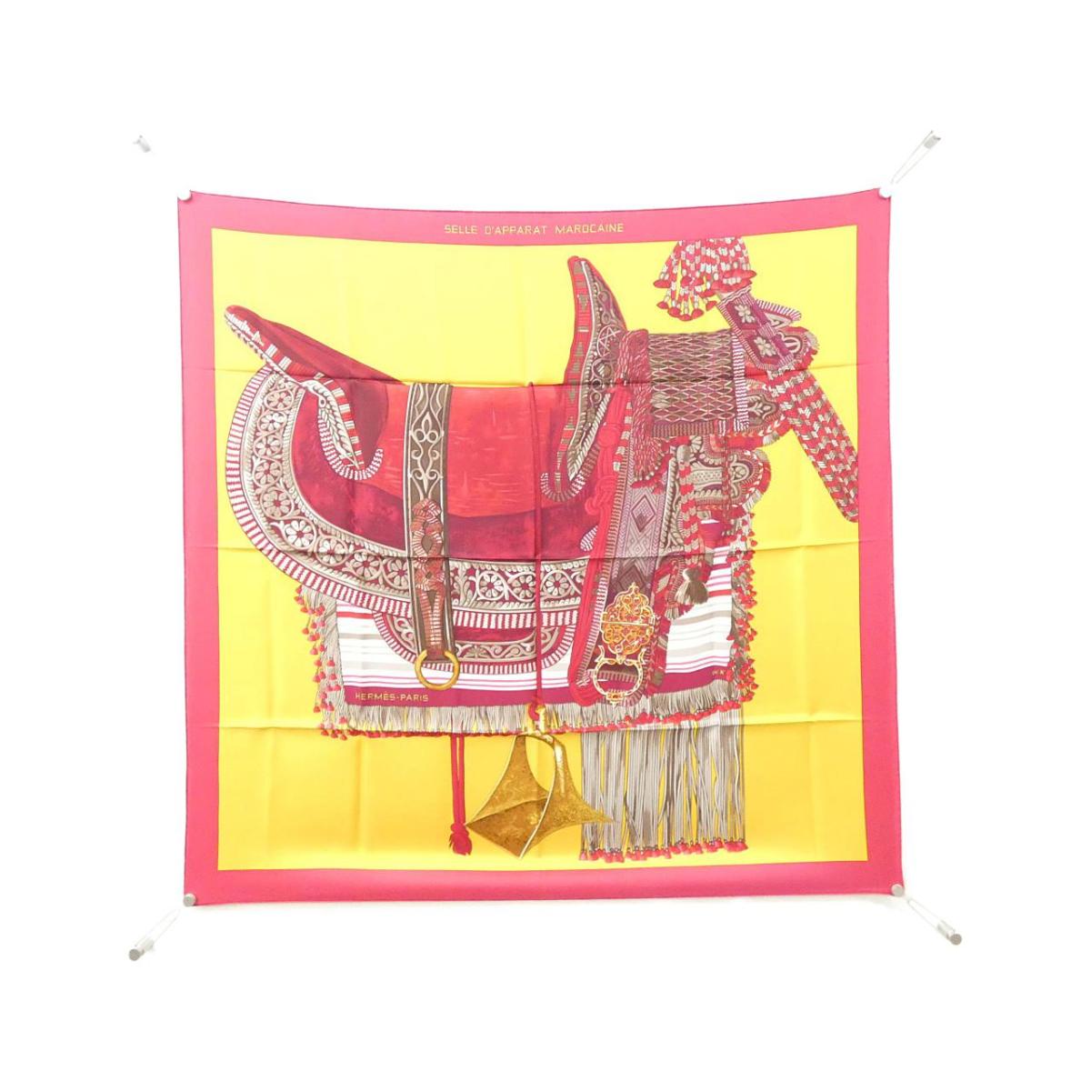 エルメス SELLE D\u0027APPARAT MAROCAINE カレ えり巻き【中古】