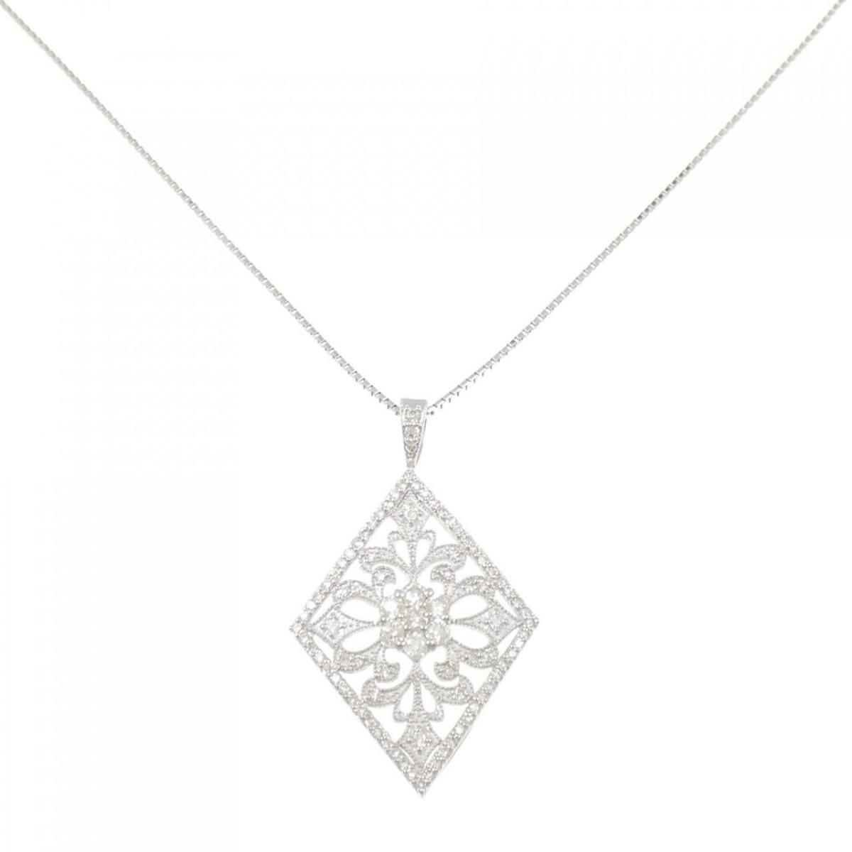 PT900/PT850 ダイヤモンド ネックレス 1.00CT【中古】