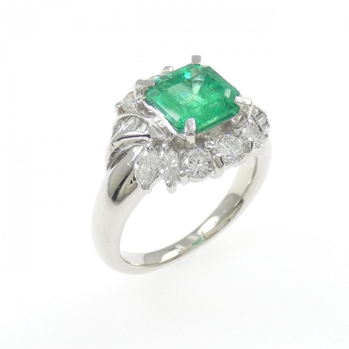 PT900 エメラルド リング 1.95CT【中古】|KOMEHYO ONLINESTORE 店