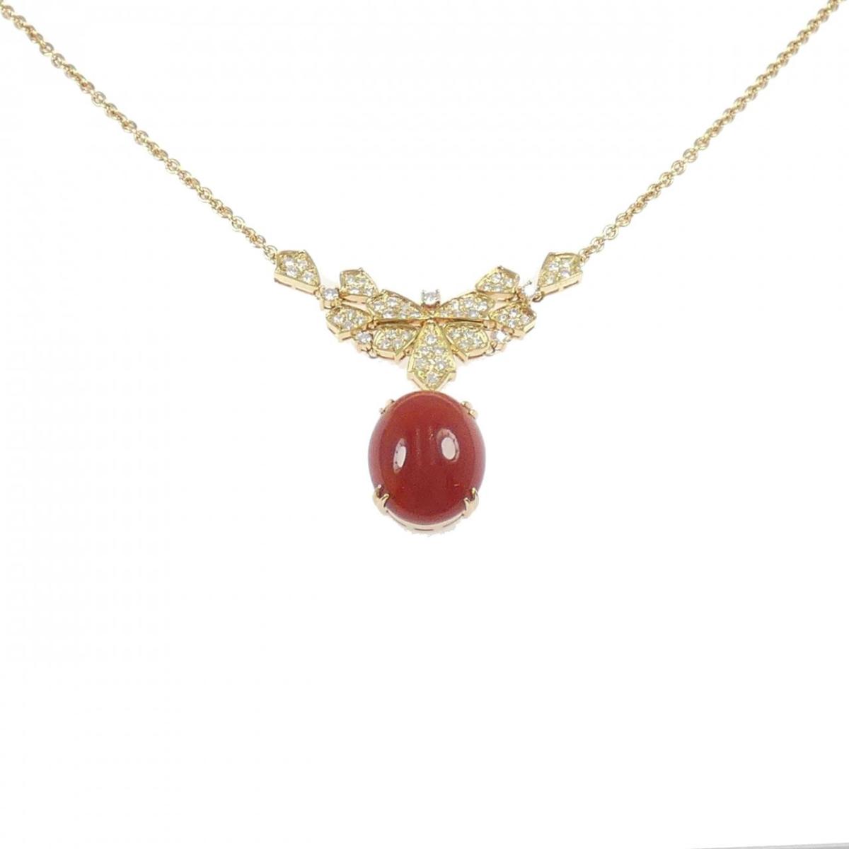 K18YG サンゴ ネックレス 18.71CT【中古】