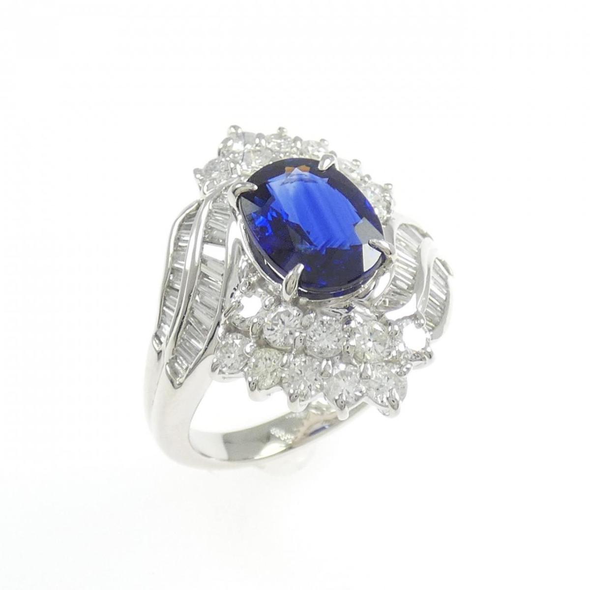 PT900 サファイヤ リング 2.30CT【中古】