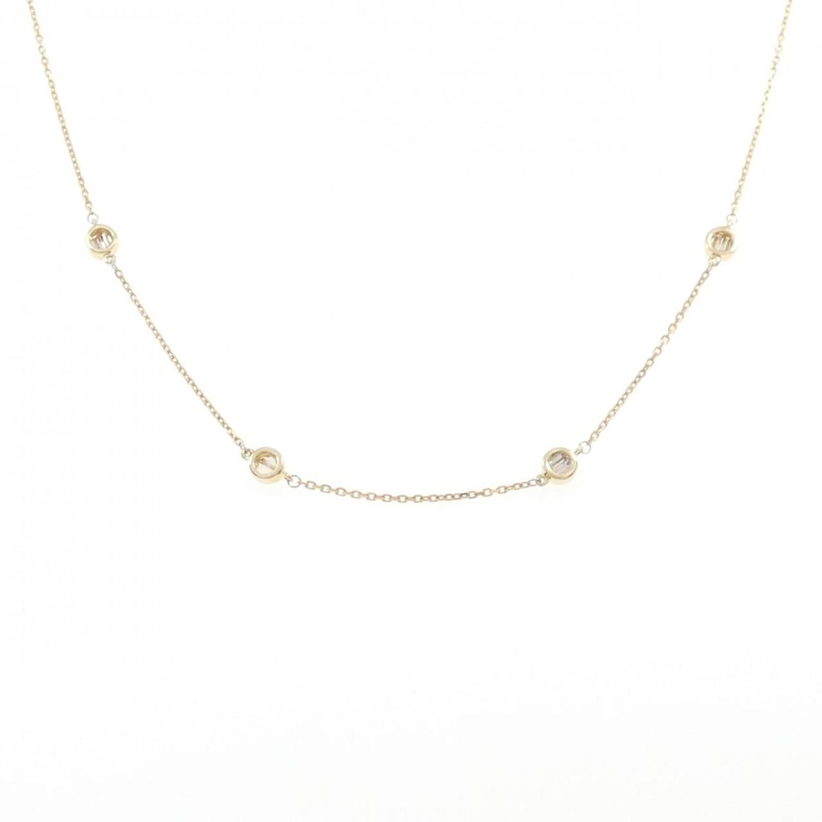 K18YG ダイヤモンド ネックレス【中古】