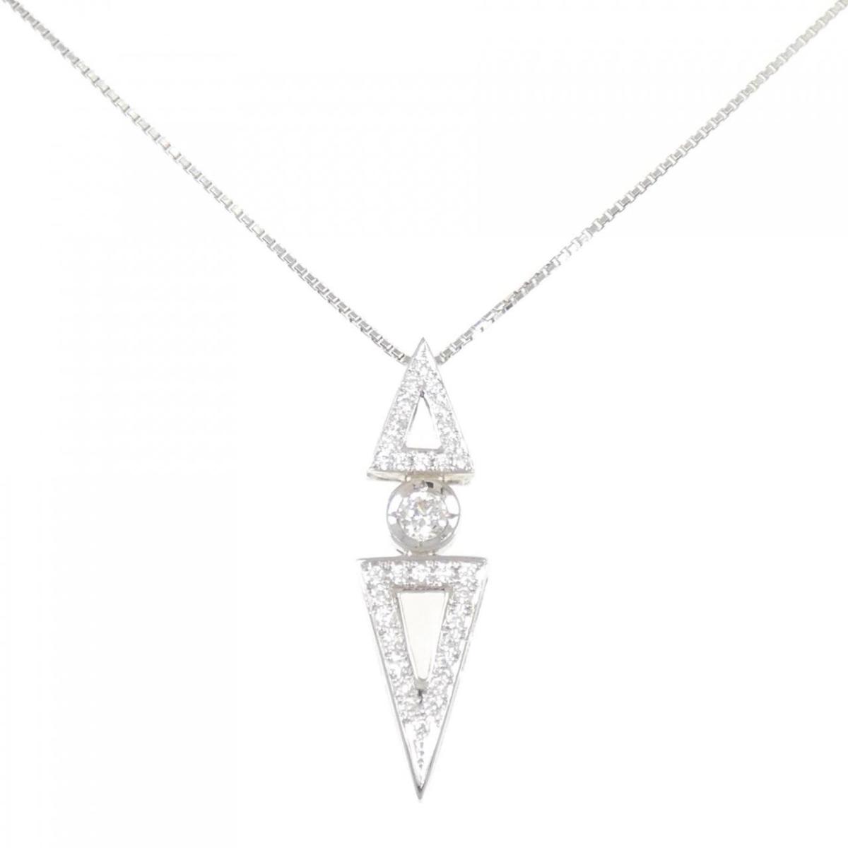 PT900/PT850 ダイヤモンド ネックレス 0.268CT【中古】