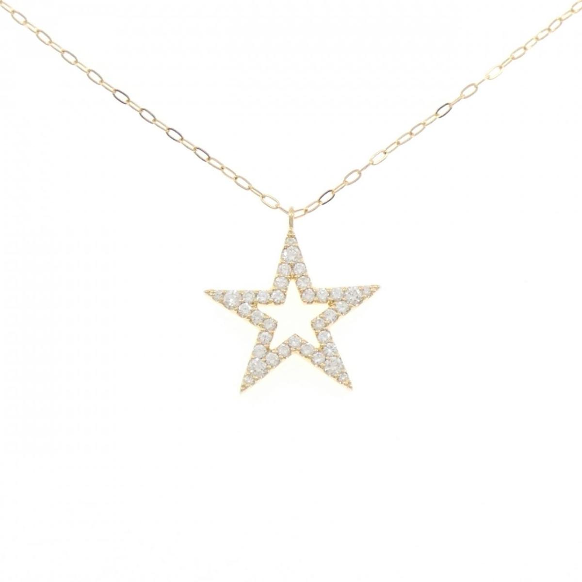 K18YG スター ダイヤモンド ネックレス 0.50CT【中古】