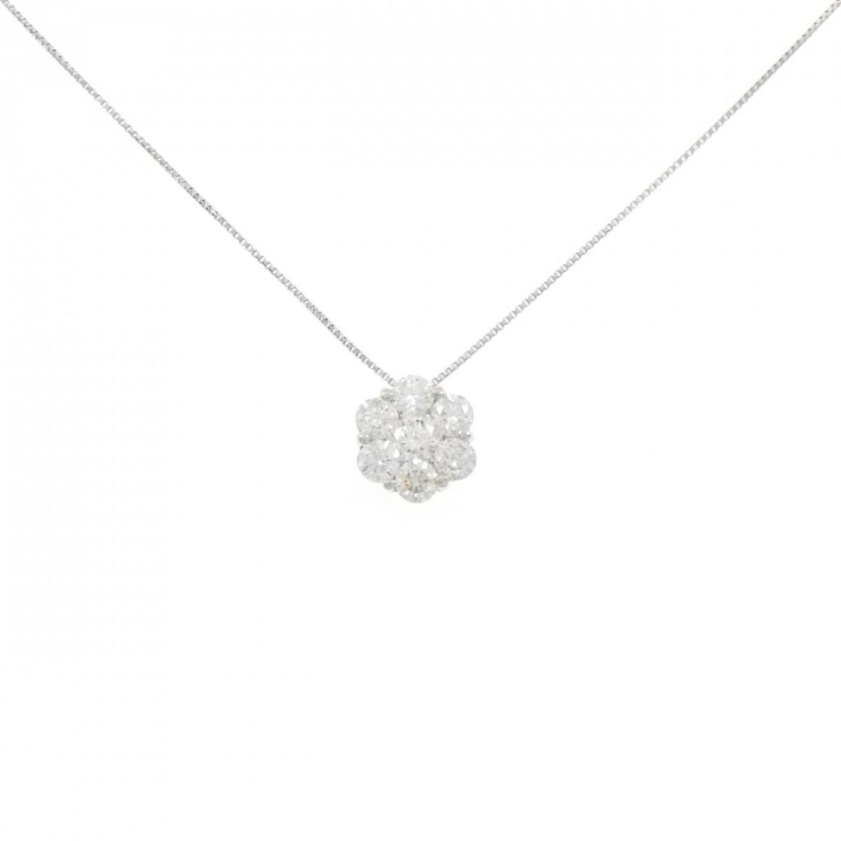 PT900/PT850 フラワー ダイヤモンド ネックレス 1.00CT【中古】｜KOMEHYO ONLINESTORE 店