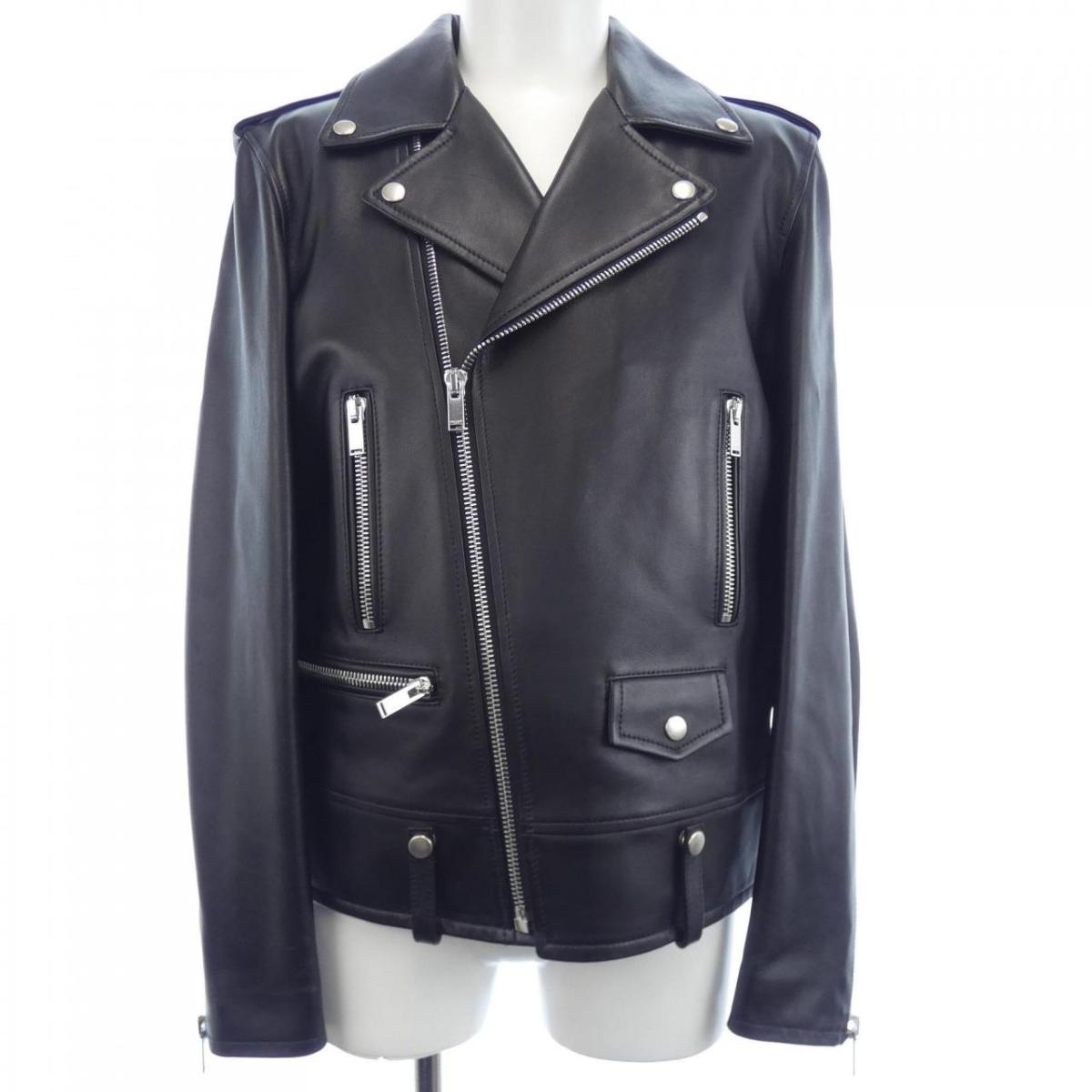 サンローラン SAINT LAURENT 484284 Y5YA2 レザーライダースジャケット【中古】