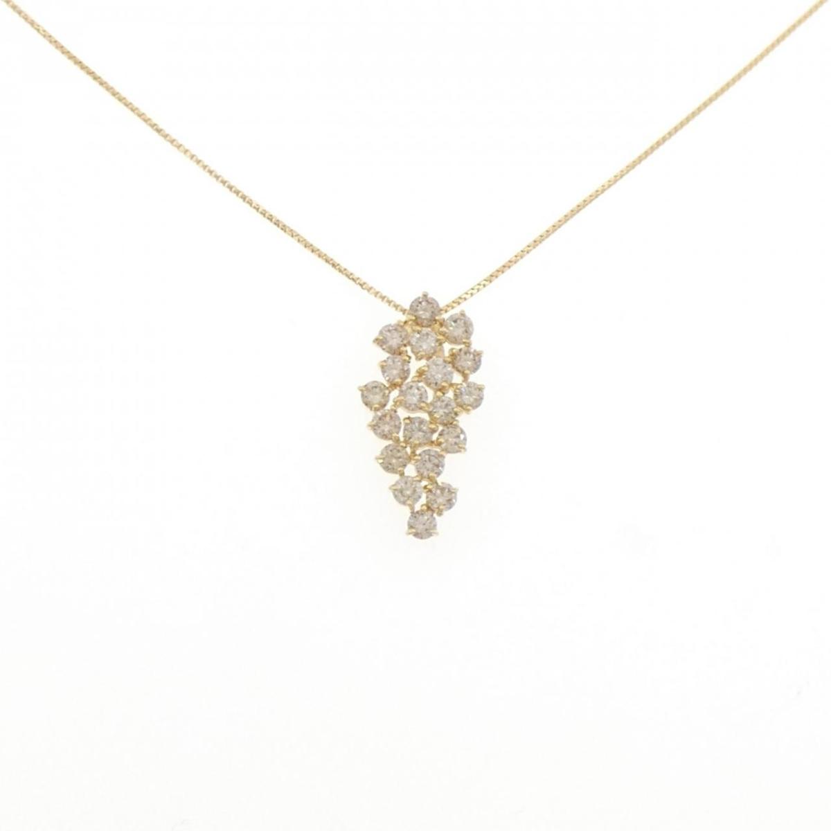 K18YG ダイヤモンド ネックレス 1.10CT【中古】