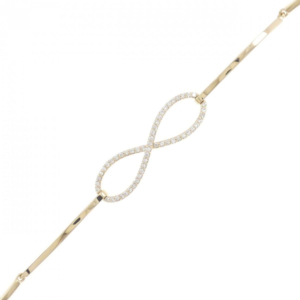 14KYG ダイヤモンド ブレスレット【中古】