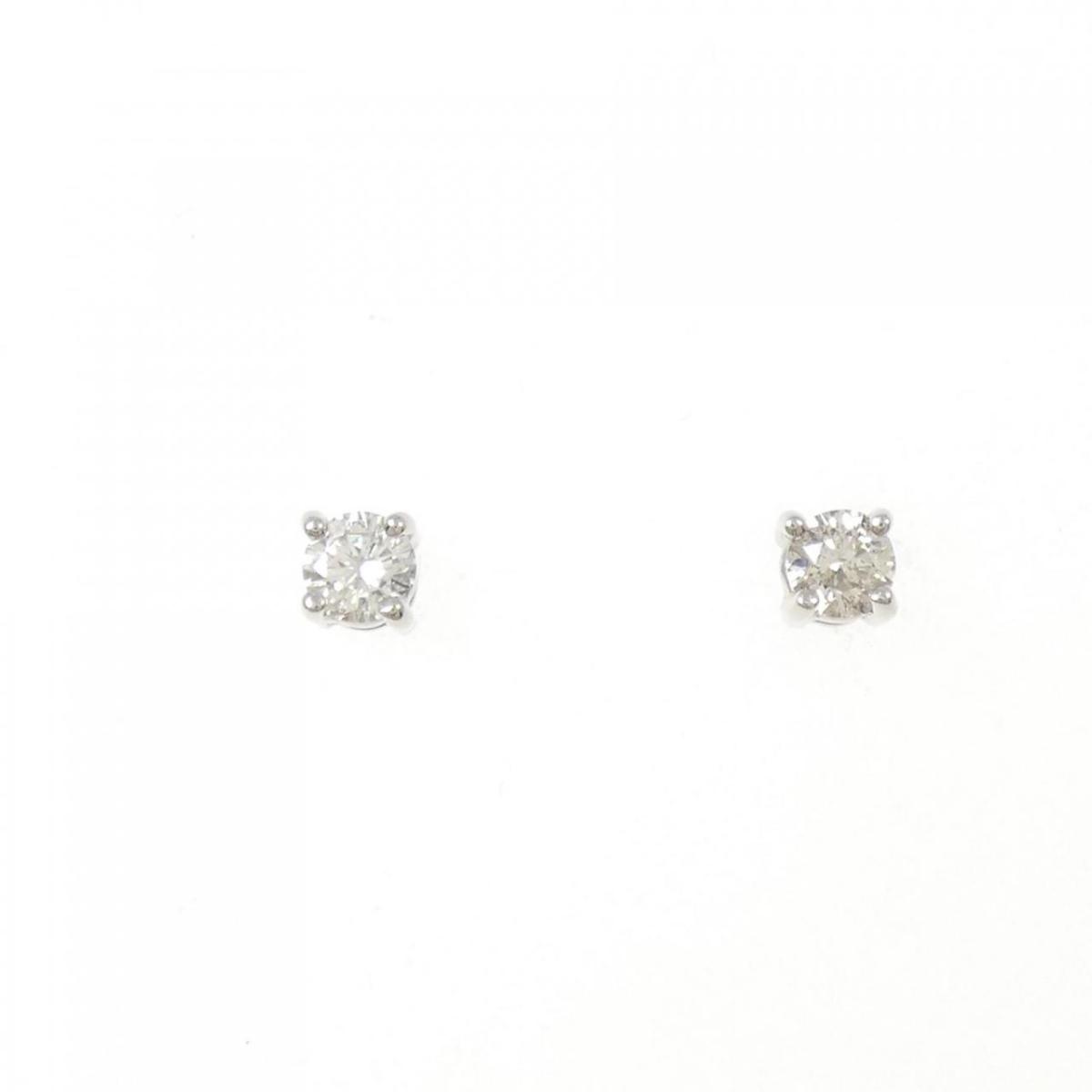 PT900 ダイヤモンド ピアス 0.30CT【中古】