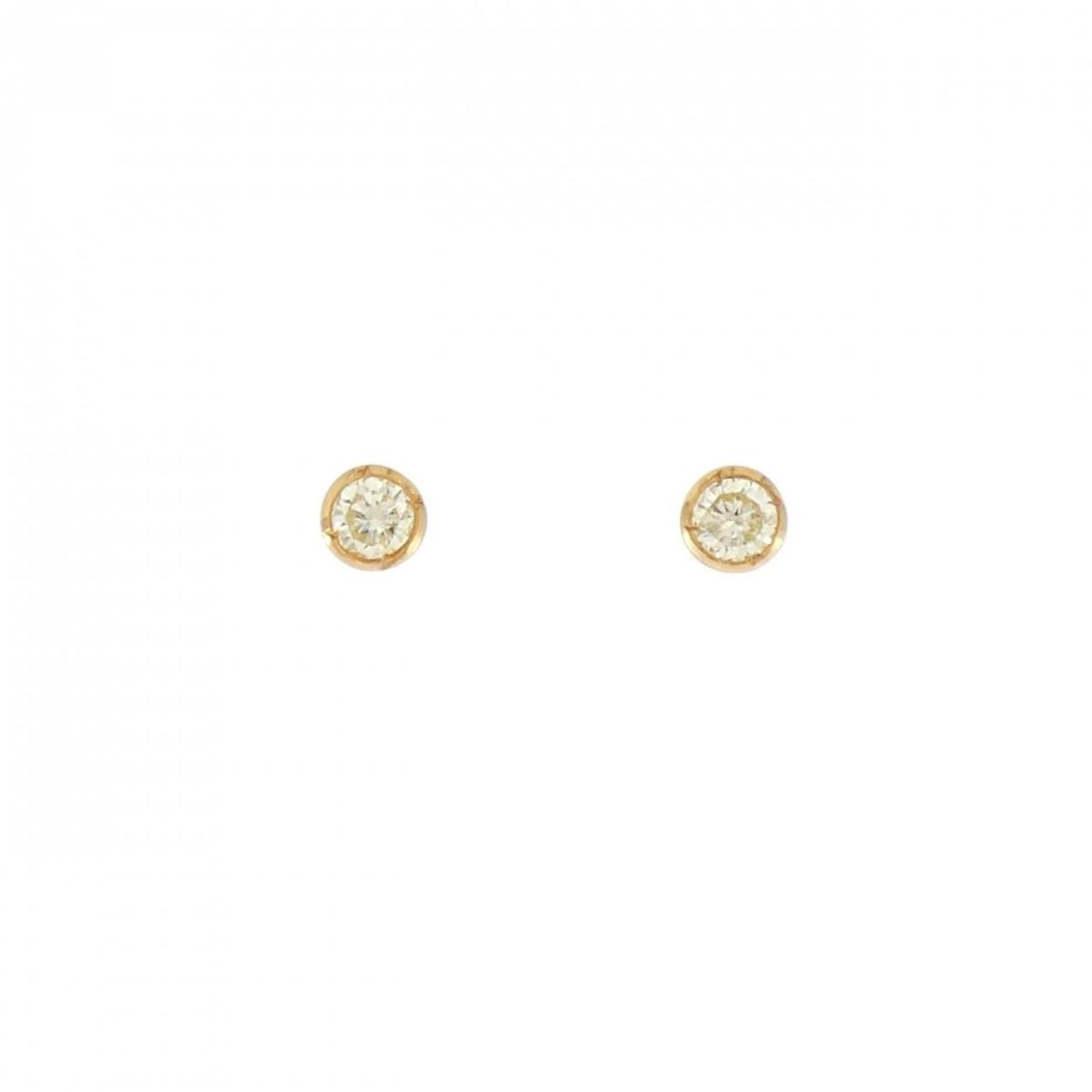 K18YG ダイヤモンド ピアス 0.304CT【中古】