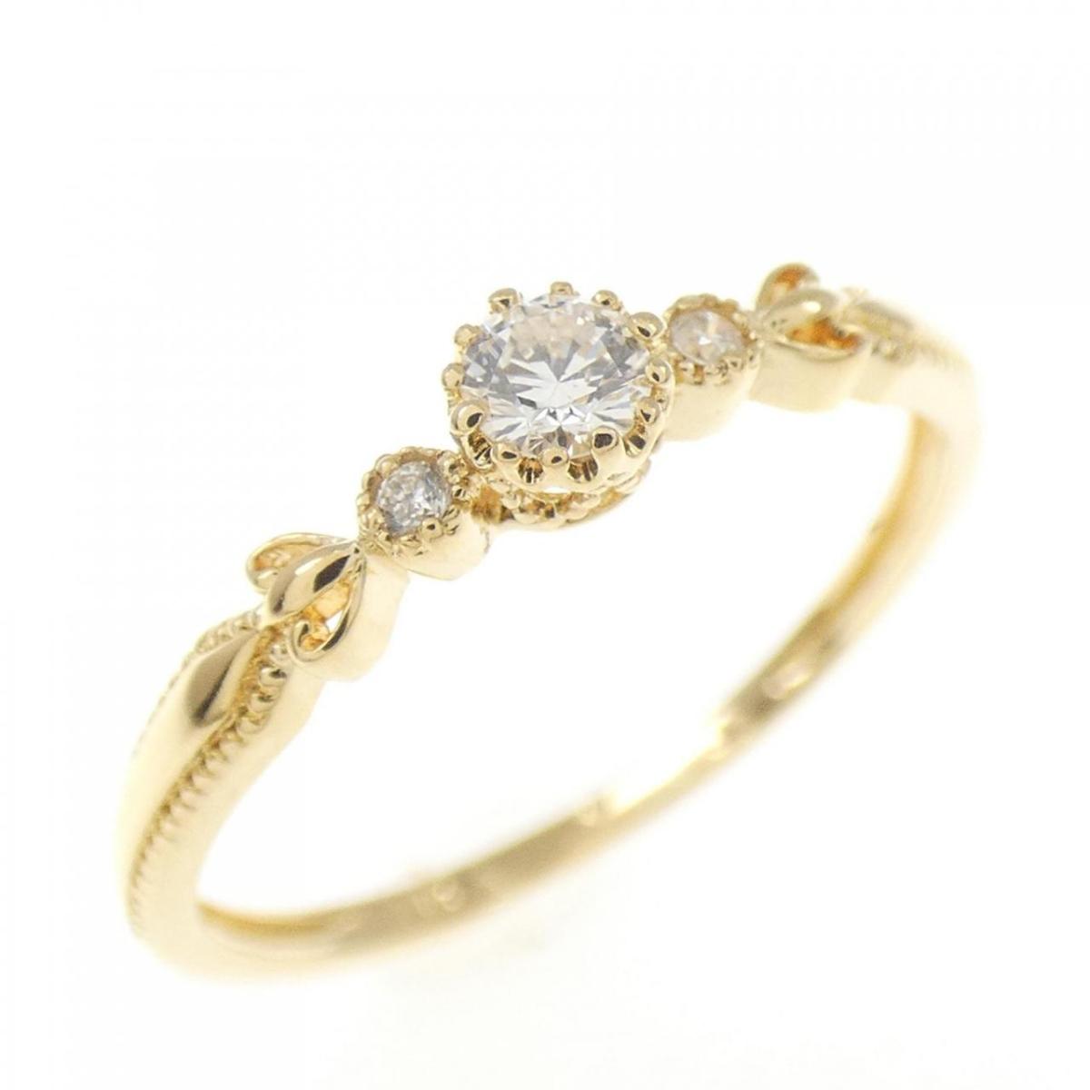 K18YG ダイヤモンド リング 0.08CT【中古】
