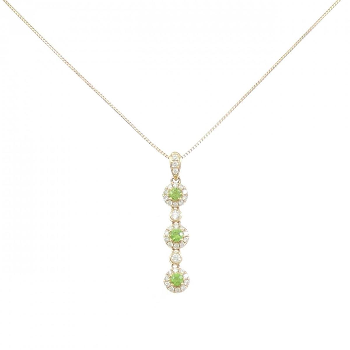 K18YG デマントイドガーネット ネックレス 0.34CT【中古】