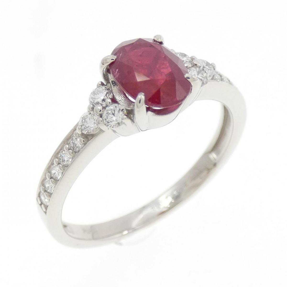 PT950 ルビー リング 1.07CT【中古】