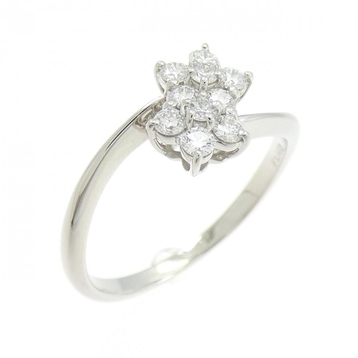 PT900 フラワー ダイヤモンド リング 0.300CT【中古】