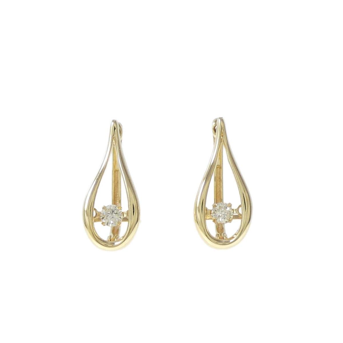 K18YG ダイヤモンド ピアス 0.16CT【中古】