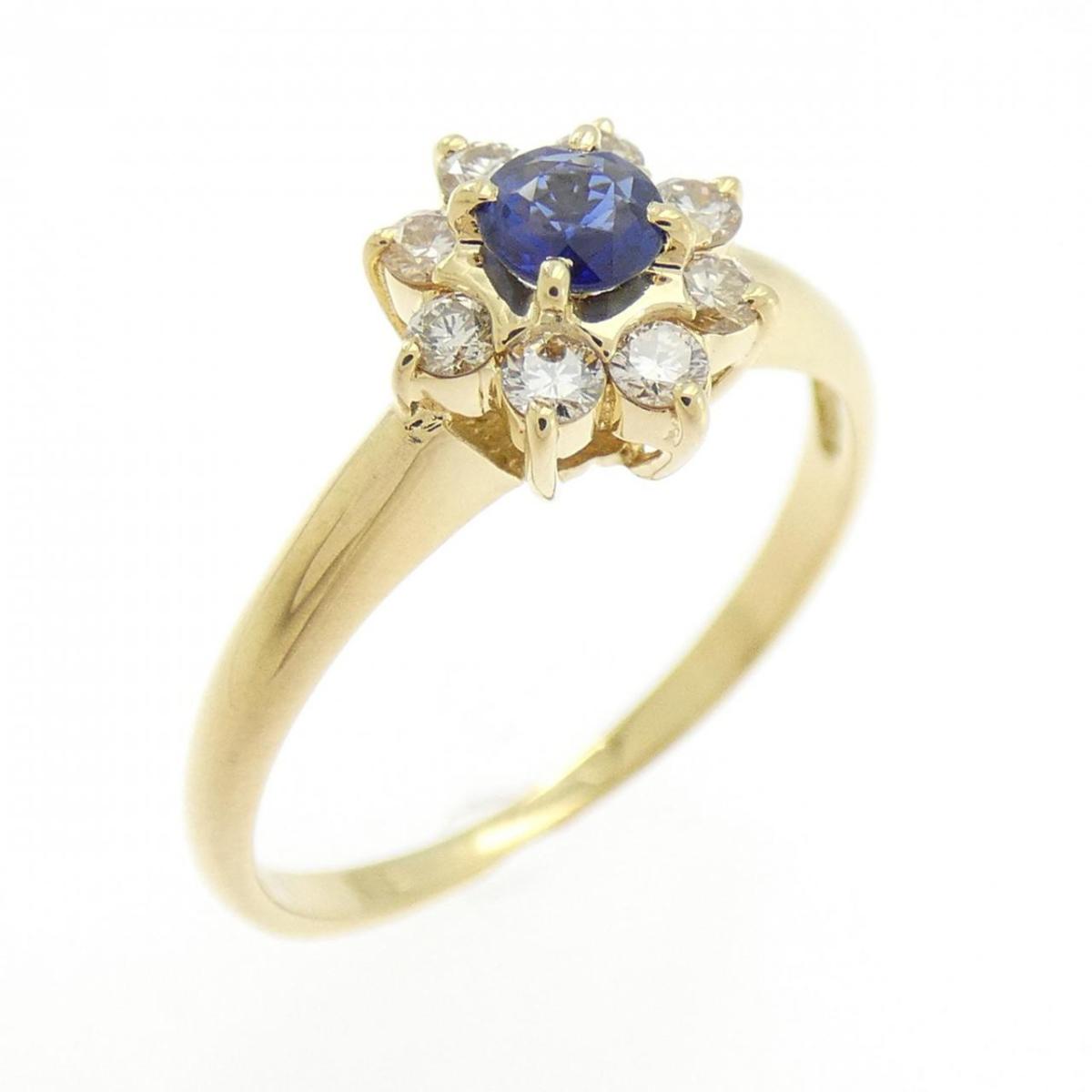 K18YG サファイヤ リング 0.18CT【中古】