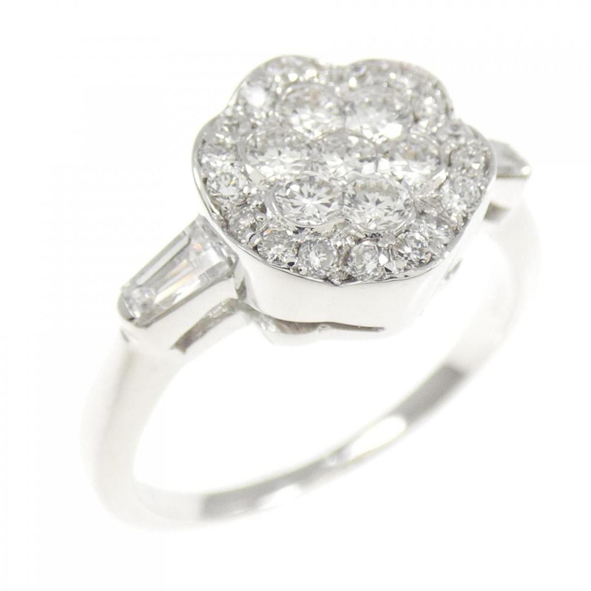 K18WG フラワー ダイヤモンド リング 0.64CT【中古】|KOMEHYO ONLINESTORE 店