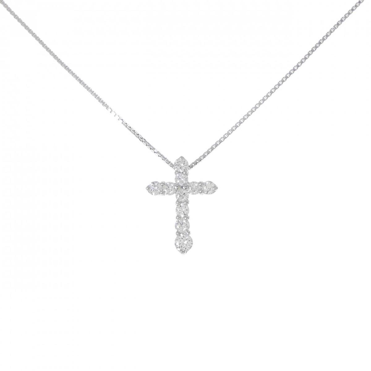 ポーラ クロス ダイヤモンド ネックレス 0.50CT【中古】