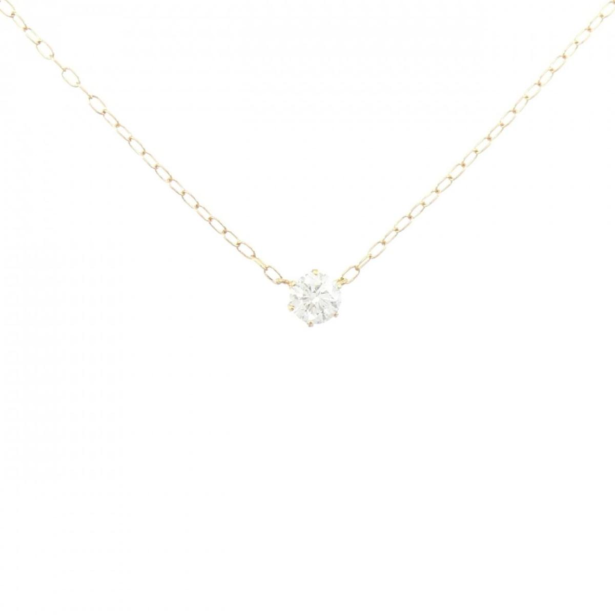 K18YG ソリティア ダイヤモンド ネックレス 0.181CT【中古】