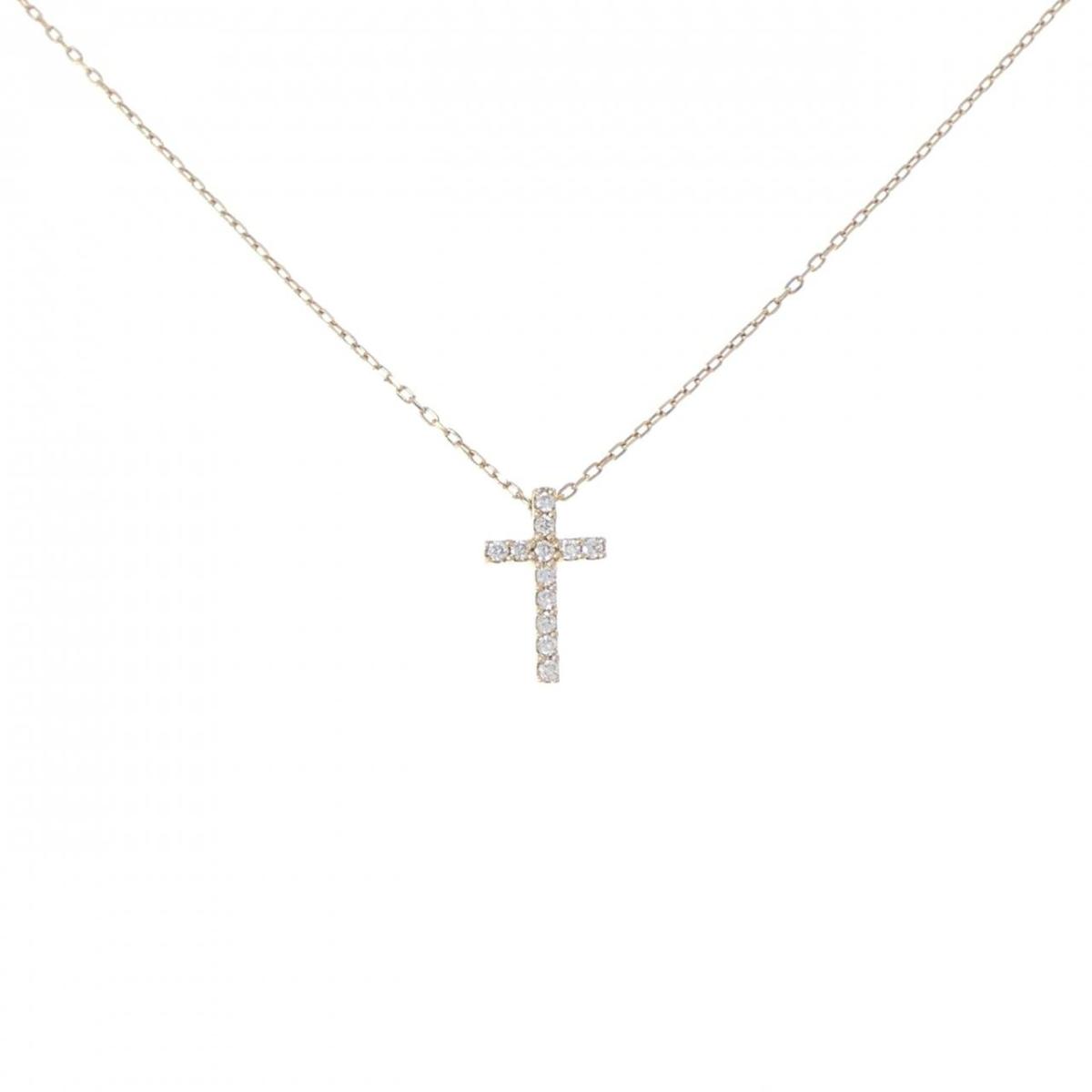 スタージュエリー クロス ダイヤモンド ネックレス 0.03CT【中古】 29,640円