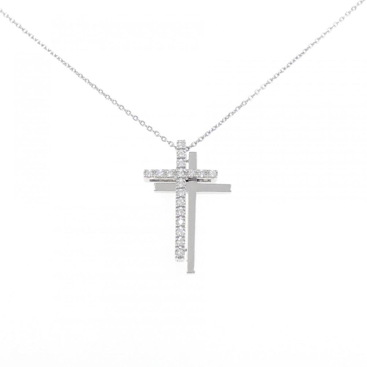 PT950 クロス ダイヤモンド ネックレス 0.23CT【中古】|KOMEHYO ONLINESTORE 店