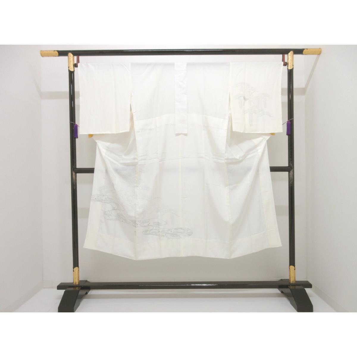 【未使用品】長襦袢　友禅銀彩加工【中古】