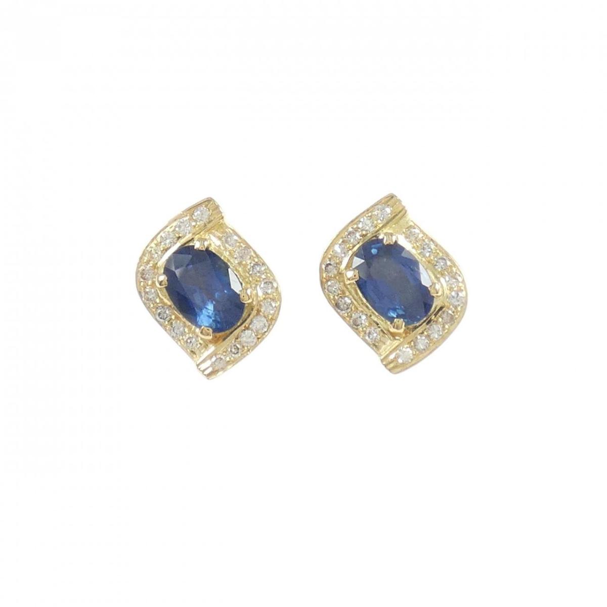 K18YG サファイヤ ピアス【中古】