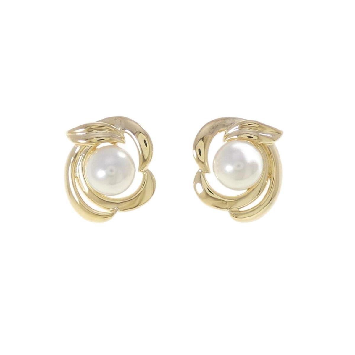 K18YG アコヤパール ピアス 6.6mm【中古】