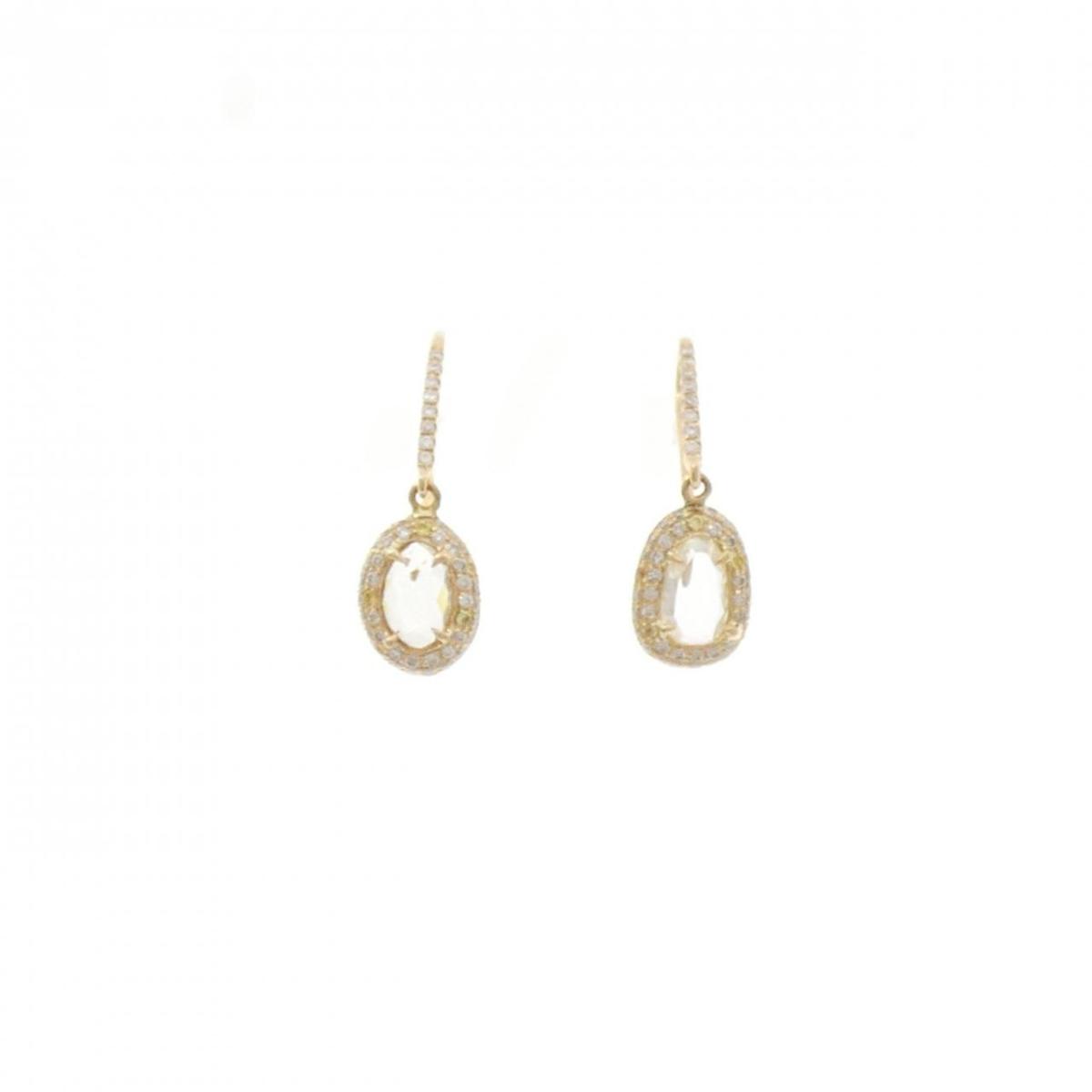 18KYG ダイヤモンド ピアス 0.785CT【中古】