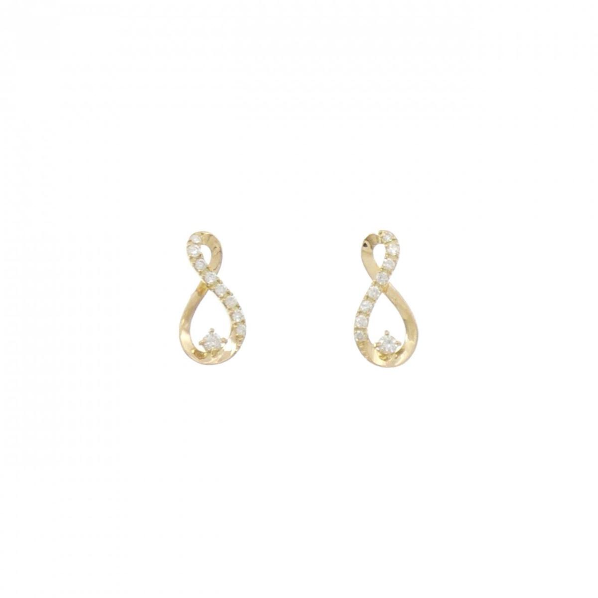 K18YG ダイヤモンド ピアス 0.20CT【中古】