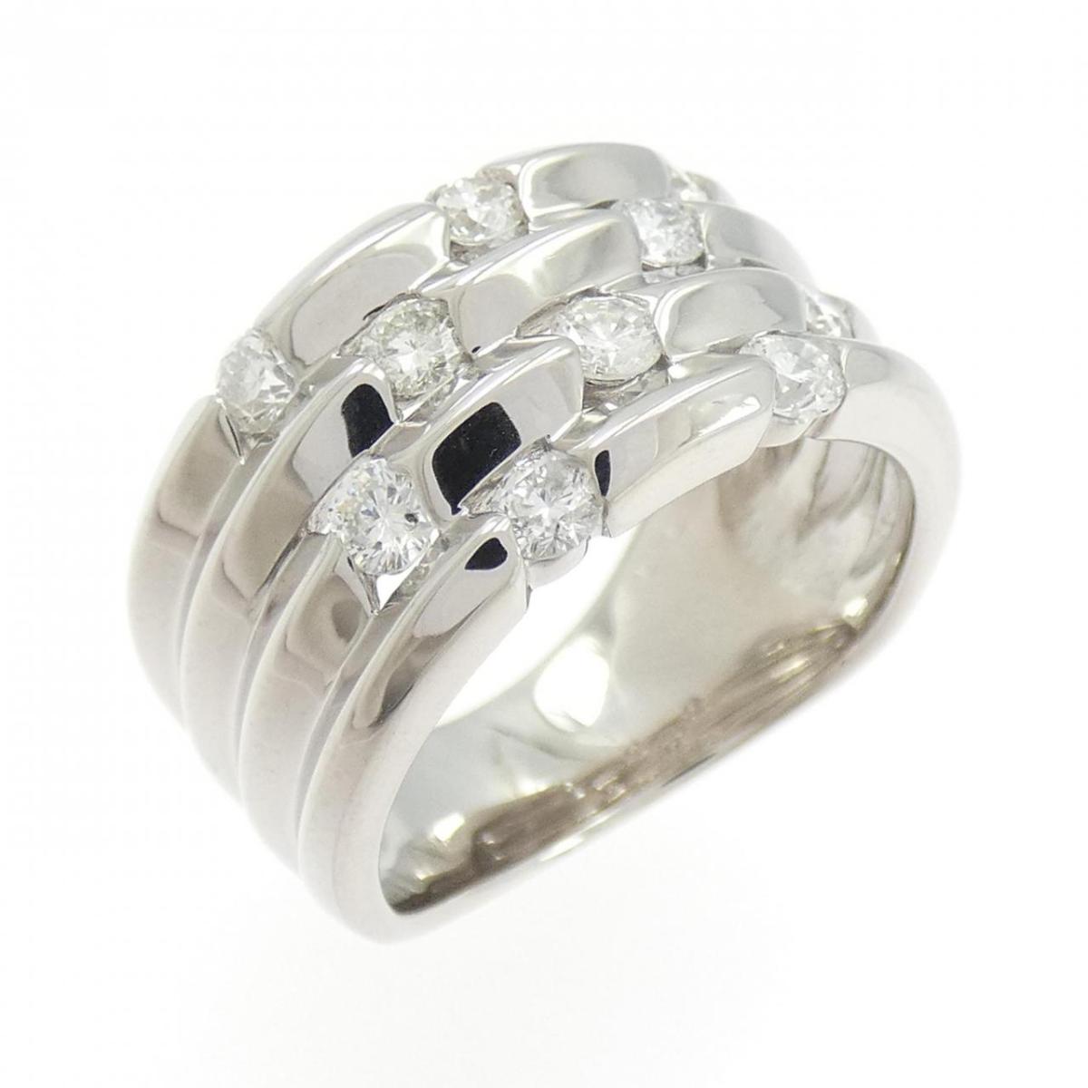 K18WG ダイヤモンド リング 0.70CT【中古】