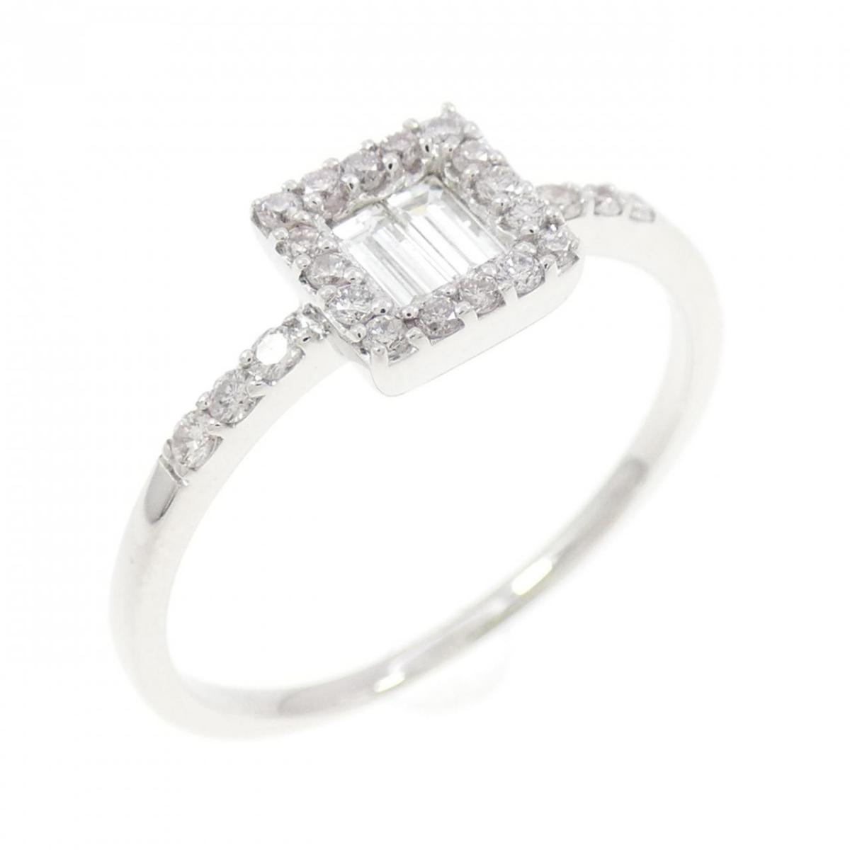 750WG ダイヤモンド リング 0.30CT【中古】