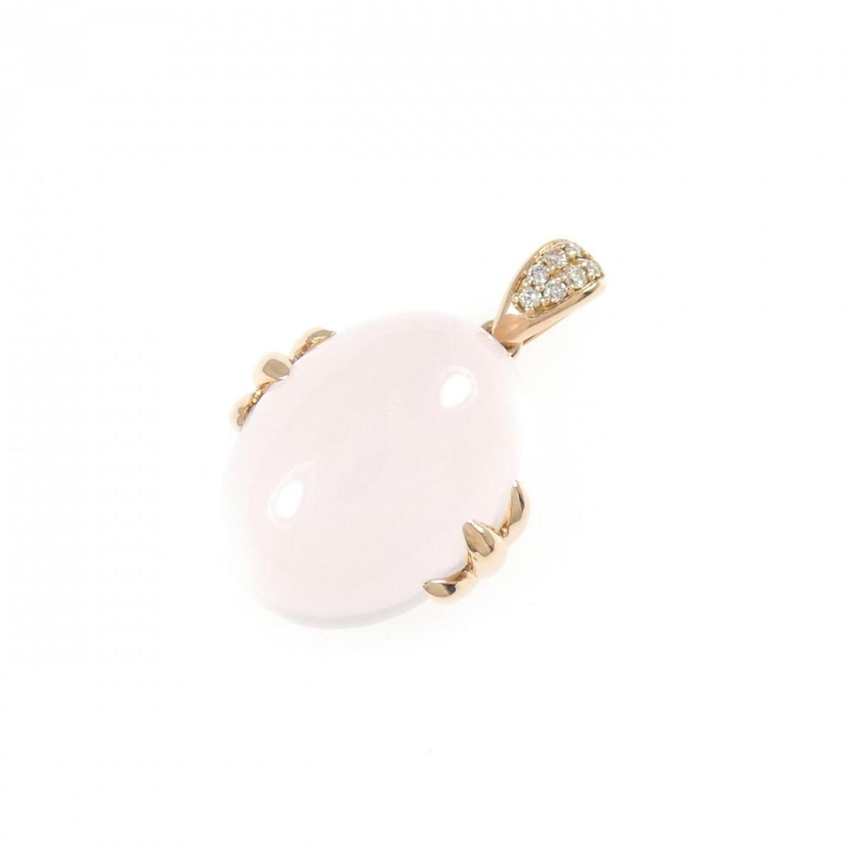 ジーエスティービー ローズクオーツ ペンダント 8.00CT【中古】
