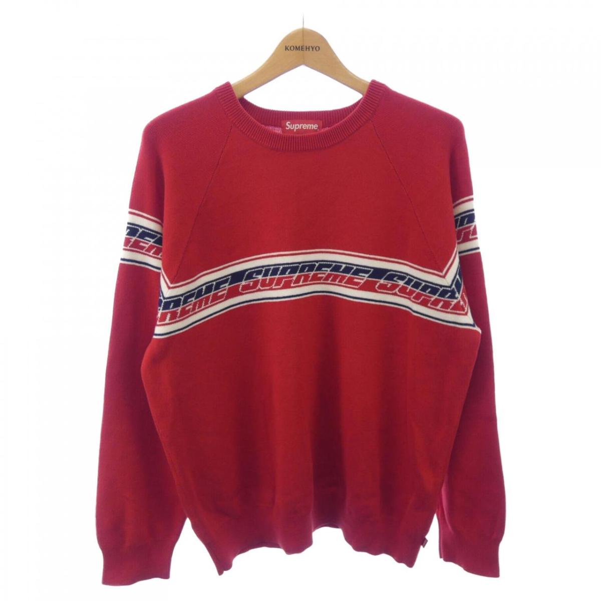 シュプリーム SUPREME STRIPED RAGLAN SWEATER ニット【中古】