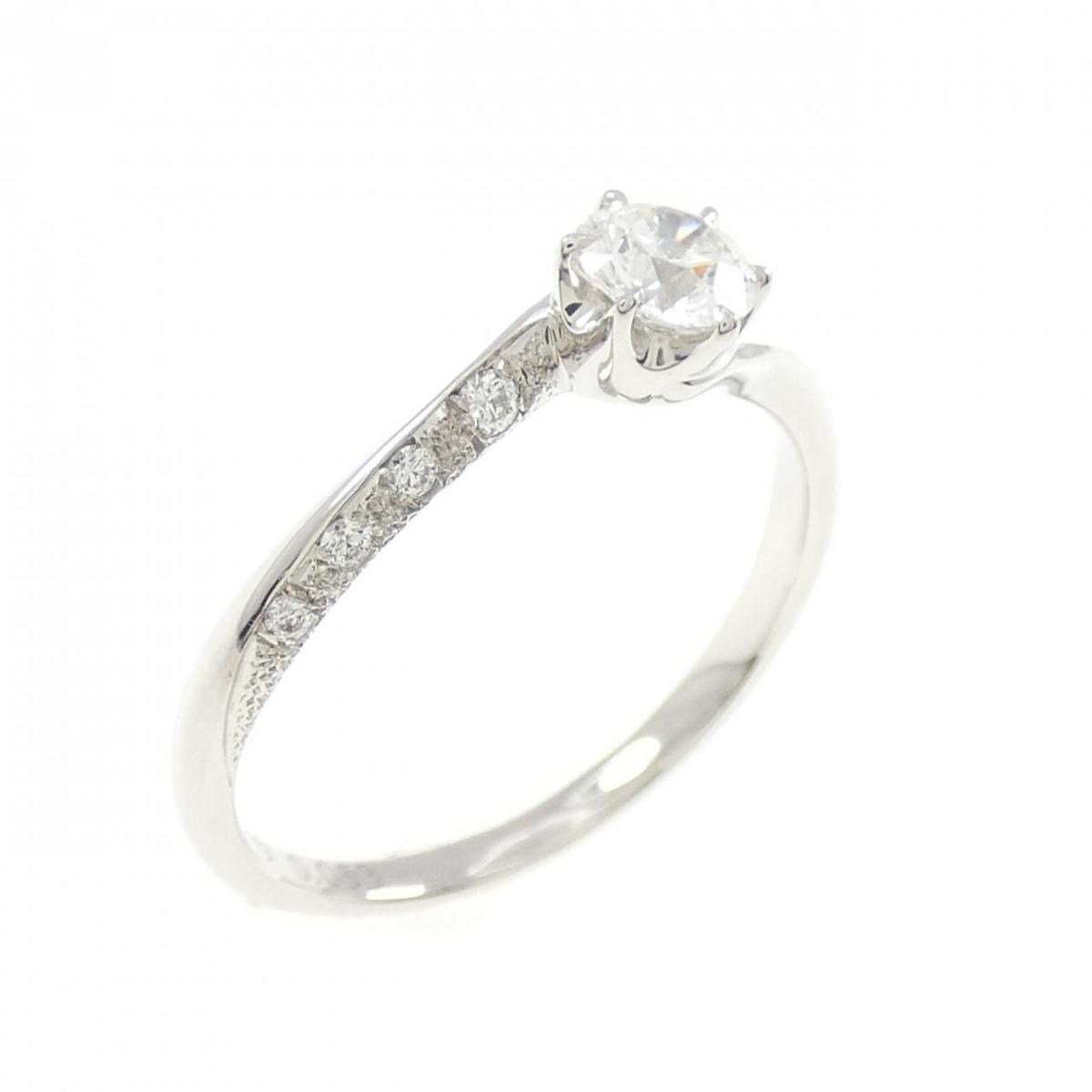 PT950 ダイヤモンド リング 0.249CT G VVS2 3EXT H&C【中古】