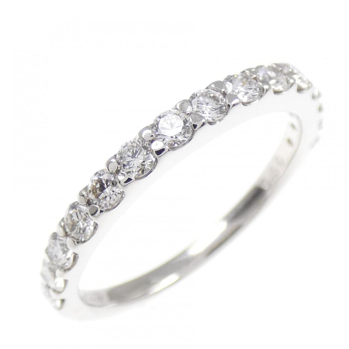 PT900 ハーフエタニティ ダイヤモンド リング 0.50CT【中古】