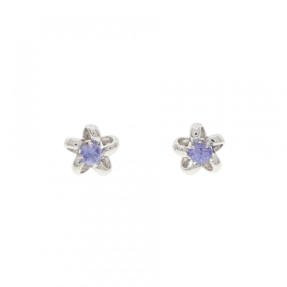 PT900 タンザナイト ピアス【中古】