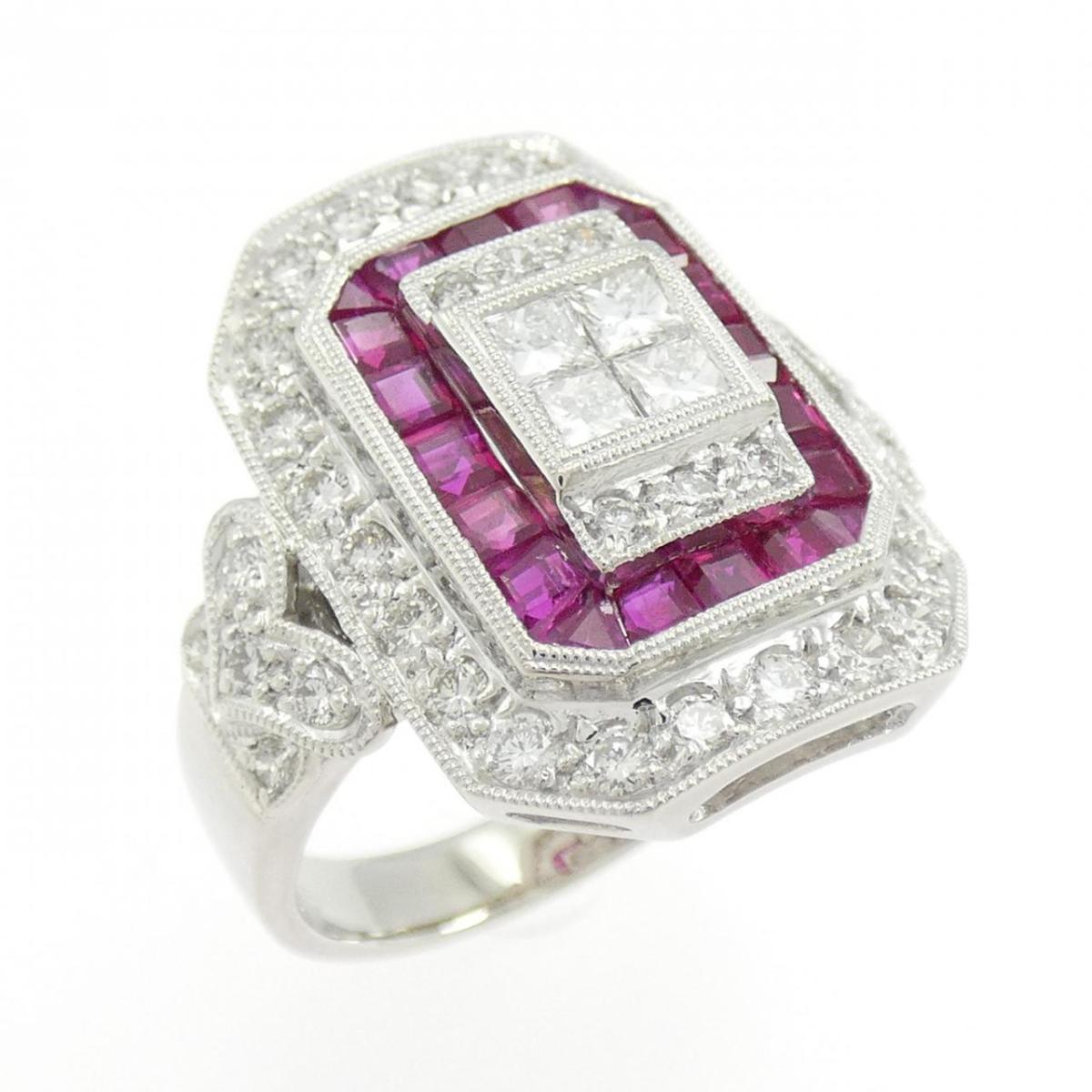 PT900 ルビー リング 1.56CT【中古】