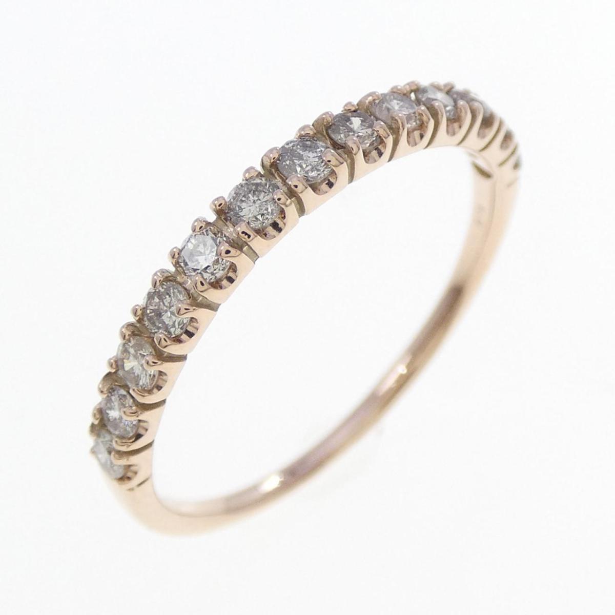 K10PG ハーフエタニティ ダイヤモンド リング 0.30CT【中古】