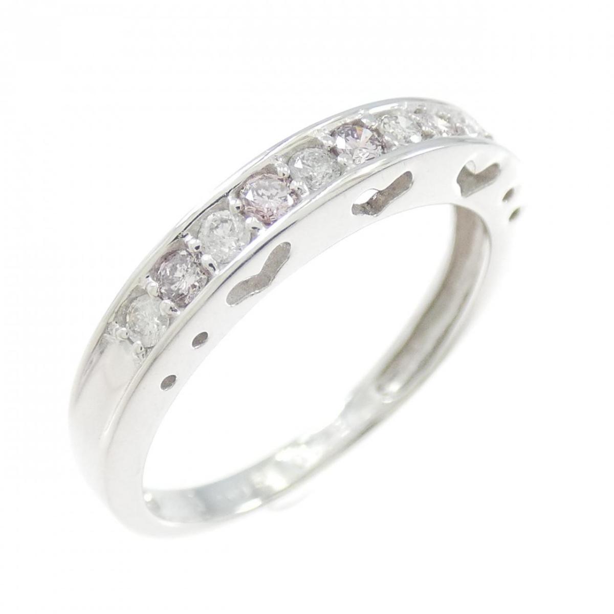K18WG ピンクダイヤモンド リング 0.09CT【中古】