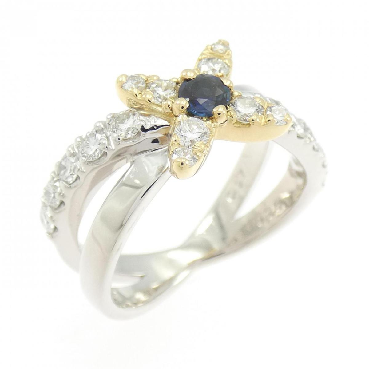 K18WG/K18YG サファイヤ リング 0.25CT【中古】