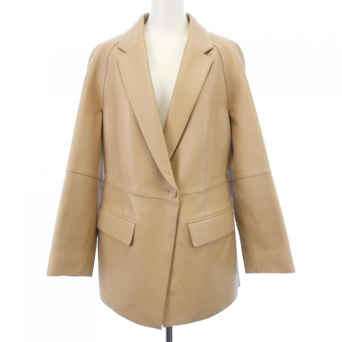 エルメス HERMES 4E1127D3 なめし革上衣【中古】 レディースファッション-コート・ジャケット