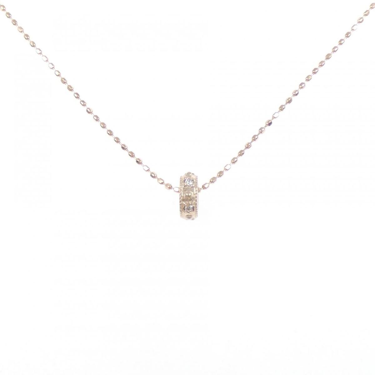 K10PG ダイヤモンド ネックレス 0.02CT【中古】